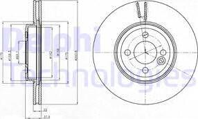 Delphi BG4184 - Спирачен диск vvparts.bg