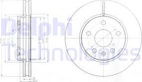 Delphi BG4187 - Спирачен диск vvparts.bg