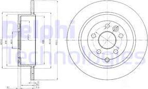 Delphi BG4124C - Спирачен диск vvparts.bg