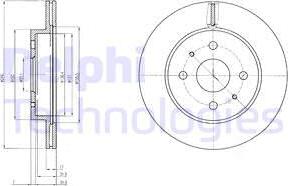 Delphi BG4128 - Спирачен диск vvparts.bg