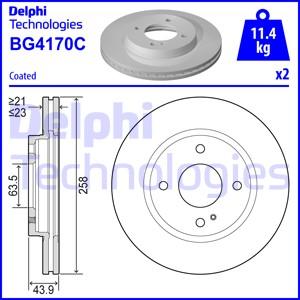 Delphi BG4170C - Спирачен диск vvparts.bg