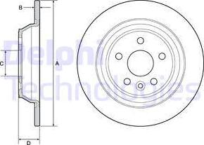 Delphi BG4804C - Спирачен диск vvparts.bg