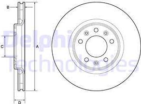 Delphi BG4806C - Спирачен диск vvparts.bg