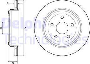 Delphi BG4802C - Спирачен диск vvparts.bg