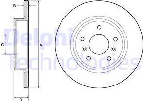 Delphi BG4807C - Спирачен диск vvparts.bg