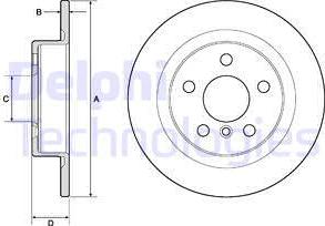 Delphi BG4812C - Спирачен диск vvparts.bg