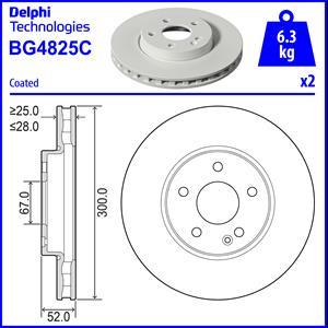 Delphi BG4825C - Спирачен диск vvparts.bg
