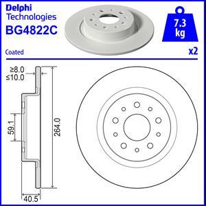 Delphi BG4822C - Спирачен диск vvparts.bg