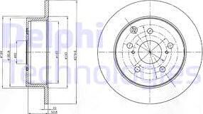 Delphi BG4303 - Спирачен диск vvparts.bg