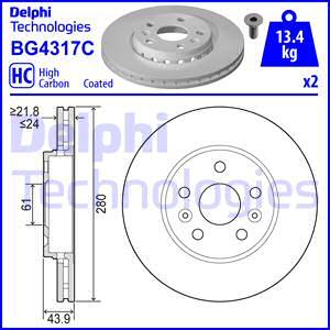 Delphi BG4317C - Спирачен диск vvparts.bg