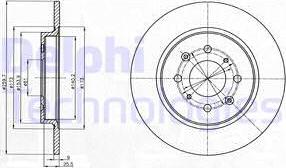 Delphi BG4385C - Спирачен диск vvparts.bg