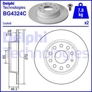 Delphi BG4324C - Спирачен диск vvparts.bg