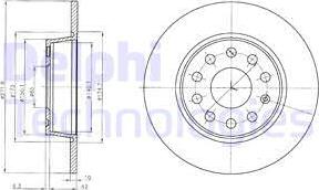 Delphi BG4324 - Спирачен диск vvparts.bg