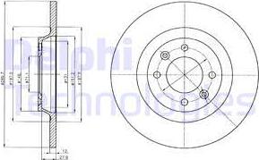 Delphi BG4322 - Спирачен диск vvparts.bg