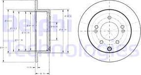 Delphi BG4327 - Спирачен диск vvparts.bg