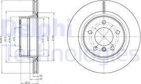 Delphi BG4293C-18B1 - Спирачен диск vvparts.bg