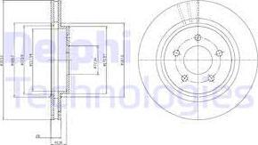 Delphi BG4240C-19B1 - Спирачен диск vvparts.bg