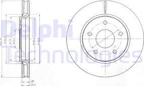 Delphi BG4248 - Спирачен диск vvparts.bg