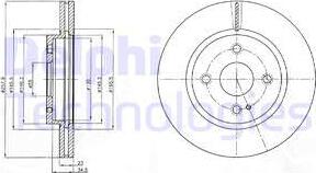 Delphi BG4254C - Спирачен диск vvparts.bg