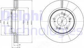 Delphi BG4250 - Спирачен диск vvparts.bg