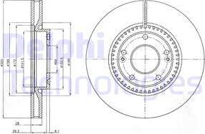 Delphi BG4251C-18B1 - Спирачен диск vvparts.bg