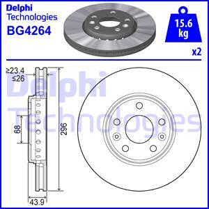 Delphi BG4264 - Спирачен диск vvparts.bg