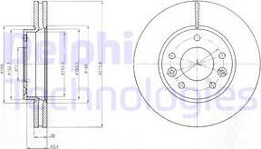 Delphi BG4261 - Спирачен диск vvparts.bg