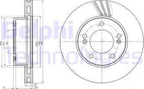 Delphi BG4207 - Спирачен диск vvparts.bg