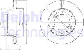 Delphi BG4211C - Спирачен диск vvparts.bg