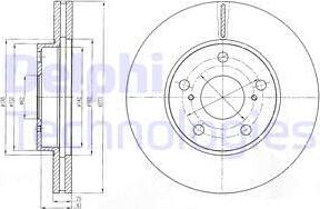 Delphi BG4234 - Спирачен диск vvparts.bg