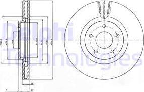 Delphi BG4231 - Спирачен диск vvparts.bg