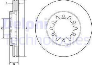 Delphi BG4795C - Спирачен диск vvparts.bg