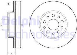 Delphi BG4798C - Спирачен диск vvparts.bg