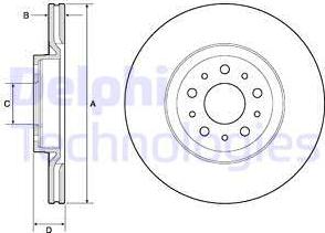 Delphi BG4797C - Спирачен диск vvparts.bg