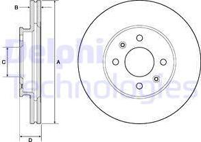 Delphi BG4744C - Спирачен диск vvparts.bg