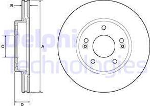 Delphi BG4745C - Спирачен диск vvparts.bg