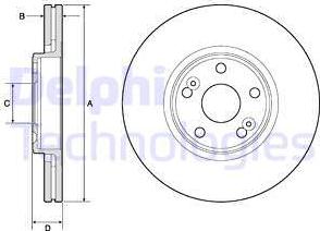 Delphi BG4746C - Спирачен диск vvparts.bg