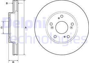 Delphi BG4741C - Спирачен диск vvparts.bg