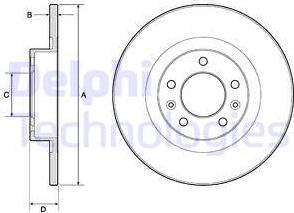 Delphi BG4748C - Спирачен диск vvparts.bg