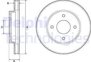 Delphi BG4742C - Спирачен диск vvparts.bg