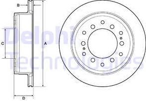 Delphi BG4747C - Спирачен диск vvparts.bg