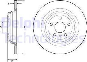 Delphi BG4754C - Спирачен диск vvparts.bg