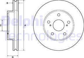 Delphi BG4758C - Спирачен диск vvparts.bg