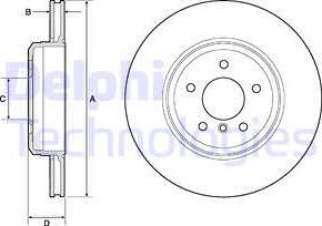 Delphi BG4753C - Спирачен диск vvparts.bg