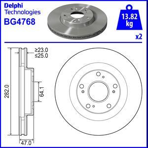 Delphi BG4768 - Спирачен диск vvparts.bg