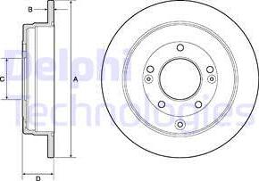 Delphi BG4767C-18B1 - Спирачен диск vvparts.bg