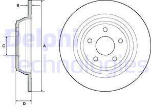 Delphi BG4703C-18B1 - Спирачен диск vvparts.bg