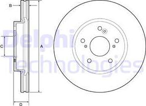 Delphi BG4785C - Спирачен диск vvparts.bg