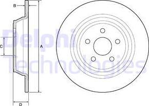 Delphi BG4782C - Спирачен диск vvparts.bg