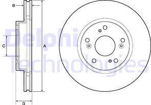 Delphi BG4774C - Спирачен диск vvparts.bg